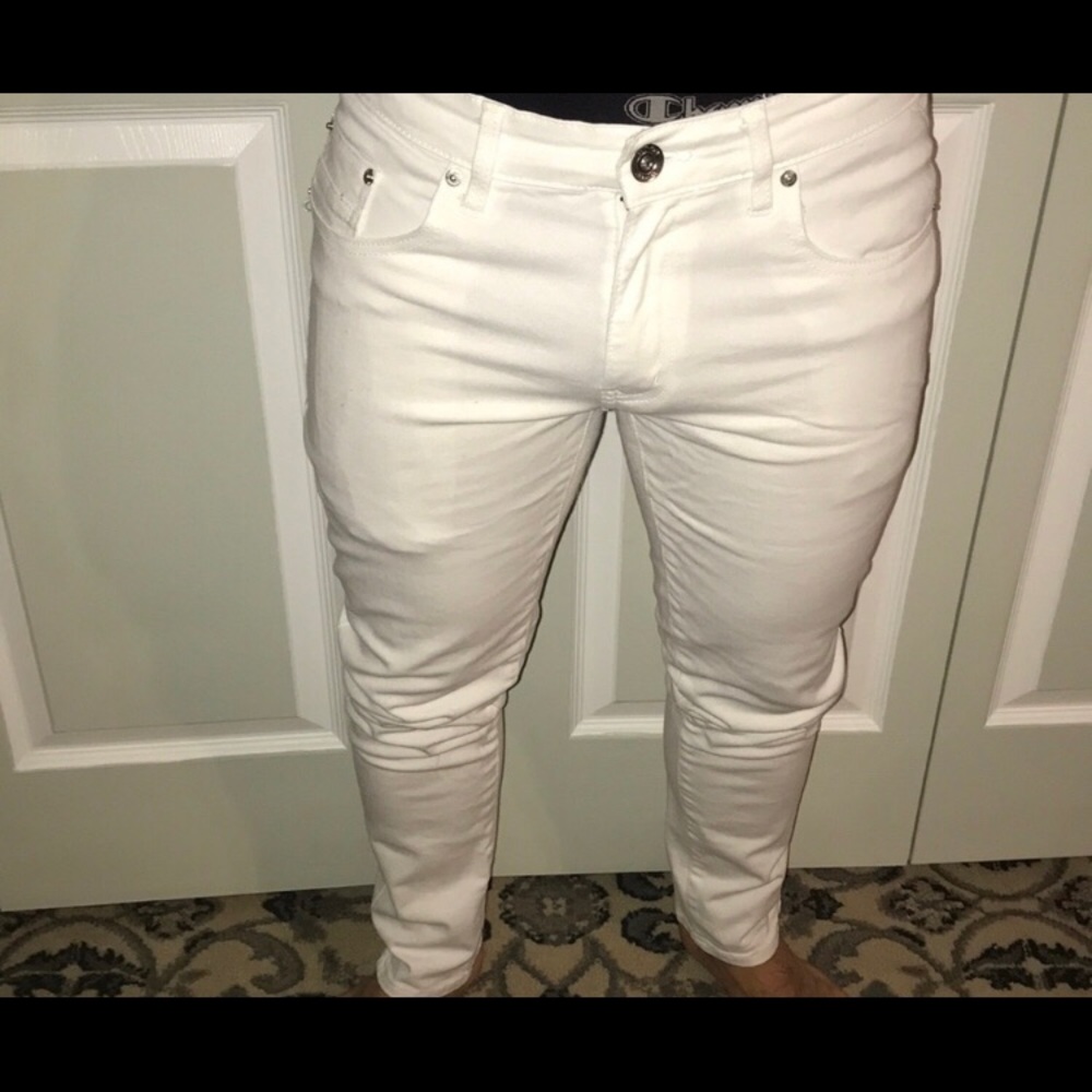 Men’s White Skinny Jeans 32x30